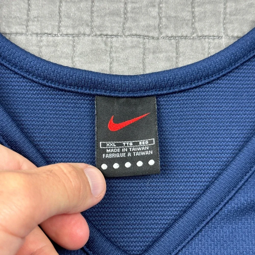 Vintage Nike Alpha Project Basketball Jersey Mens XXL Navy Blue Mesh Tank Top